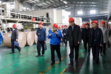 国家邮政局赵民一行莅临德信体育调研快递包装绿色治理试点工作